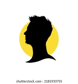 Regular Man Head Silhouette Simple