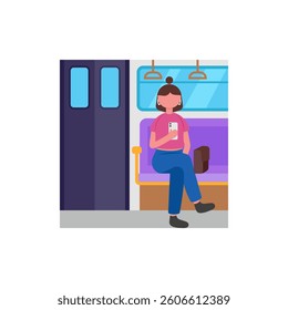 Regular Morning Commute Route Vector Illustration