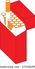 Un paquete regular y más común de tabaco cultivado industrialmente contiene 20 cigarrillos. Los cigarrillos a menudo tienen filetes que detienen el flujo de algunas de las sustancias peligrosas dentro del tabaco.