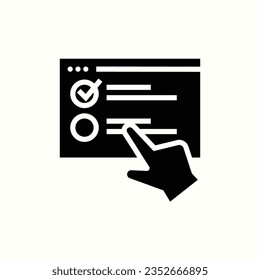 regular quiz, browser, black icon, isolated icon in light background, perfect for website, blog, logo, graphic design, social media, UI, mobile app