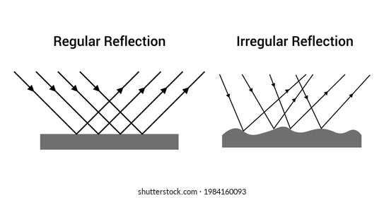 regular reflection and irregular reflection of light