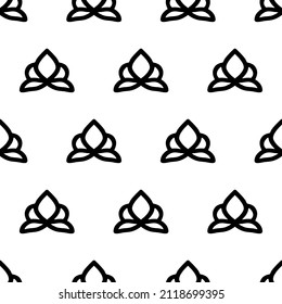 Regular seamless lily background, simple background, pattern for paper and fabric.