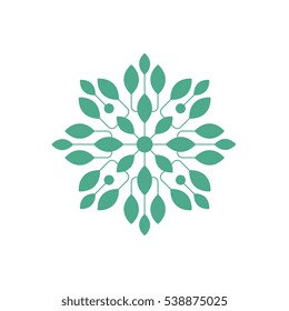 Ordnungsgemäße Formdoodle-Zierfigur in grüner Farbe mit Pflanzenlebern-Dekorationselementen