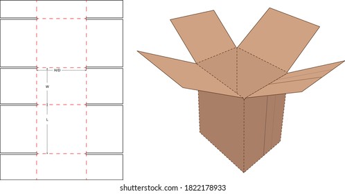 Regular Slotted Container RSC Packaging Box, Corrugated Packing, Parcel, Corrugated, Partition Corrugated Box