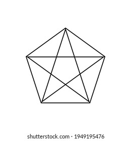 regular star pentagon shape vector