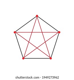 regular star pentagon shape vector