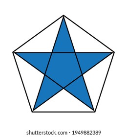 regular star pentagon shape vector