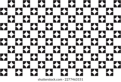 Regular of tile pattern vector. Design seamless diamond of geometric square white on black background. Design print for illustration, texture, textile, wallpaper, background. Set 7