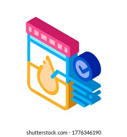 regular urine test in vitro icon vector. isometric regular urine test in vitro sign. color isolated symbol illustration