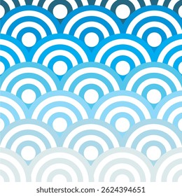 padrão de onda regular com gradação azul