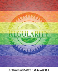 Regularity on mosaic background with the colors of the LGBT flag