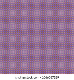 Regularly repeating tiles grids with violet, white and green dots, polygons, hexagons, rhombuses, difficult polygonal outline shapes. Stylish geometric seamless pattern. Modern vector linear ornament.