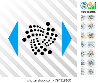 Regulate Iota pictograph with 700 bonus bitcoin mining and blockchain design elements. Vector illustration style is flat iconic symbols design for cryptocurrency websites.