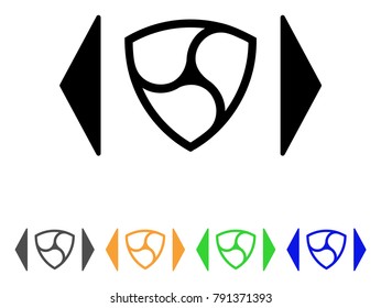 Regulate Nem icon. Vector illustration style is a flat iconic regulate nem black symbol with grey, yellow, green, blue color variants. Designed for web and software interfaces.
