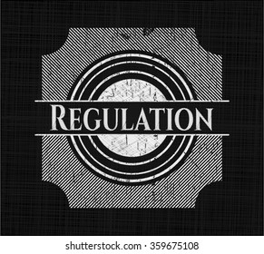 Regulation chalkboard emblem