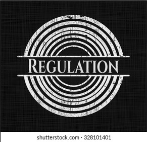 Regulation with chalkboard texture