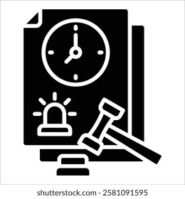 Regulation Clock Icon Element For Design