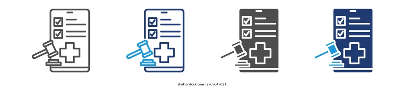 regulation and compliance icon set multiple style