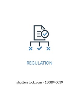 regulation concept 2 colored icon. Simple blue element illustration. regulation concept symbol design. Can be used for web and mobile UI/UX