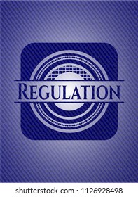 Regulation with denim texture