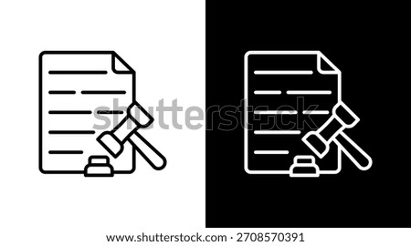 Regulation Document With Icon Set Design