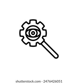 regulation eyesight outline icon and illustration