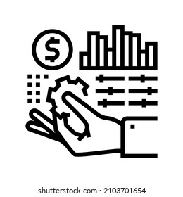 regulation finance line icon vector. regulation finance sign. isolated contour symbol black illustration