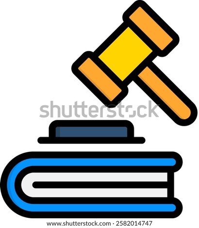 Regulation Icon Lineal Color Vector Illustration