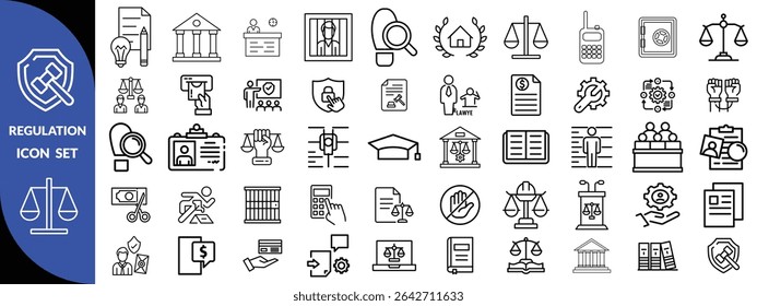 Regulation Icon set. Regulation  big icon set 