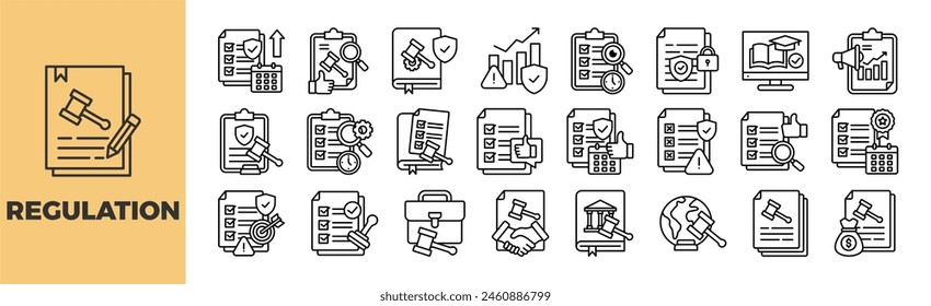 Regulation Icon Set For Design Elements	