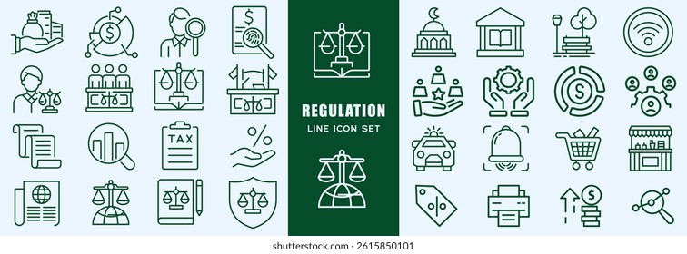 Regulation Icon Set For Design Elements