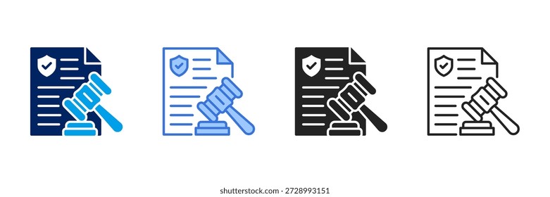 Conjunto de iconos de regulación Colección de estilo diferente.