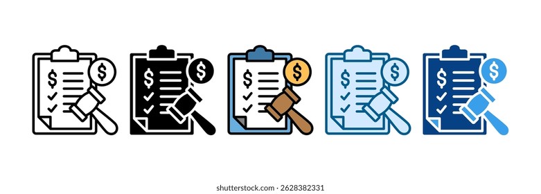 Conjunto de iconos de regulación Colección de estilos múltiples
