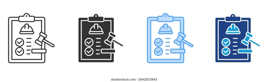 Regulation Icon Set Multiple Style Collection