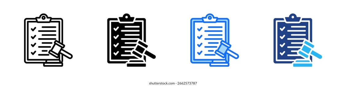 Conjunto de iconos de regulación Colección de estilos múltiples