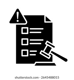 Regulation icon set. Rules and law icons. Probate symbol. Vector Illustration
