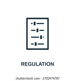 Regulation Icon Simple Element Regulation Collection Stock Vector Royalty Free