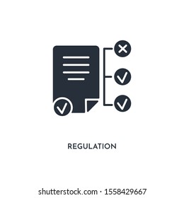 regulation icon. simple element illustration. isolated trendy filled regulation icon on white background. can be used for web, mobile, ui.