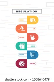 REGULATION AND ILLUSTRATION ICON CONCEPT