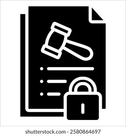 Regulation Lock Icon Element For Design