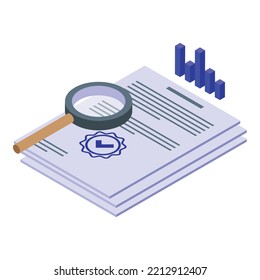 Regulation paper icon isometric vector. Rule trade. Company customer