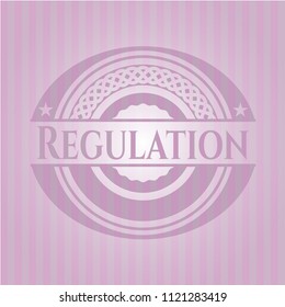 Regulation pink emblem