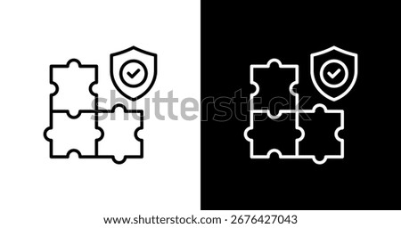 Regulation Puzzle White Icon Set Design
