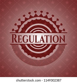 Regulation red emblem