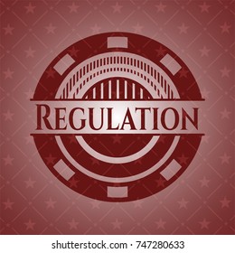 Regulation red emblem