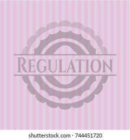 Regulation retro pink emblem