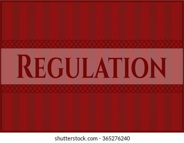 Regulation retro style card or poster