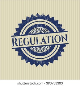 Regulation rubber grunge stamp