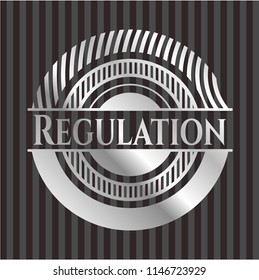 Regulation silvery shiny emblem