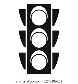 Regulation traffic lights icon. Simple illustration of regulation traffic lights vector icon for web design isolated on white background